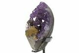 Brilliant Amethyst Geode With Metal Stand - Uruguay #342494-3